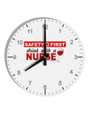 Drink With A Nurse 10 InchRound Wall Clock with Numbers-Wall Clock-TooLoud-White-Davson Sales