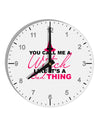 Witch - Bad Thing Text 10 InchRound Wall Clock with Numbers-Wall Clock-TooLoud-White-Davson Sales