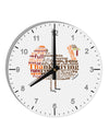 Turkey Typography 10 InchRound Wall Clock with Numbers-Wall Clock-TooLoud-White-Davson Sales