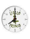 Little Prince Frog 10 InchRound Wall Clock with Numbers-Wall Clock-TooLoud-White-Davson Sales