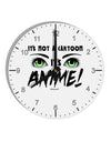 Not A Cartoon Eyes Green 10 InchRound Wall Clock with Numbers by TooLoud-Wall Clock-TooLoud-White-Davson Sales