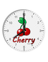 Cherry Text 10 InchRound Wall Clock with Numbers-Wall Clock-TooLoud-White-Davson Sales