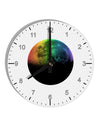 Rainbow Moon 10 InchRound Wall Clock with Numbers-Wall Clock-TooLoud-White-Davson Sales