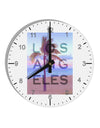 Los Angeles Beach Filter 10 InchRound Wall Clock with Numbers-Wall Clock-TooLoud-White-Davson Sales