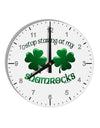 Stop Staring At My Shamrocks 10 InchRound Wall Clock with Numbers-Wall Clock-TooLoud-White-Davson Sales