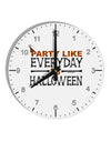 Everyday Is Halloween 10 InchRound Wall Clock with Numbers-Wall Clock-TooLoud-White-Davson Sales