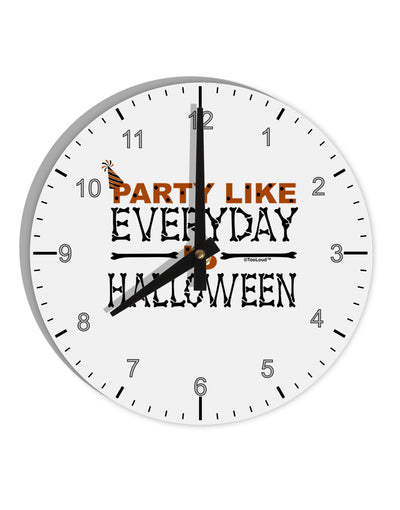 Everyday Is Halloween 10 InchRound Wall Clock with Numbers-Wall Clock-TooLoud-White-Davson Sales