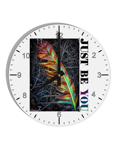 Just Be You - Unique 10 InchRound Wall Clock with Numbers-Wall Clock-TooLoud-White-Davson Sales