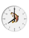 Rainbow Trout 10 InchRound Wall Clock with Numbers-Wall Clock-TooLoud-White-Davson Sales