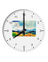 Colorado Mountain Scene 10 InchRound Wall Clock with Numbers-Wall Clock-TooLoud-White-Davson Sales