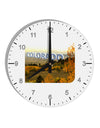 Colorado Postcard Gentle Sunrise 10 InchRound Wall Clock with Numbers by TooLoud-Wall Clock-TooLoud-White-Davson Sales