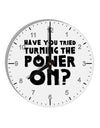 Turning the Power On 10 InchRound Wall Clock with Numbers by TooLoud-Wall Clock-TooLoud-White-Davson Sales