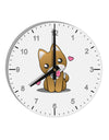 Kawaii Puppy 10 InchRound Wall Clock with Numbers-Wall Clock-TooLoud-White-Davson Sales