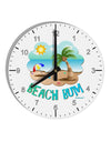 Fun Summer Beach Scene - Beach Bum 10 InchRound Wall Clock with Numbers by TooLoud-Wall Clock-TooLoud-White-Davson Sales