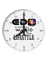 EDM - A Lifestyle 10 InchRound Wall Clock with Numbers-Wall Clock-TooLoud-White-Davson Sales