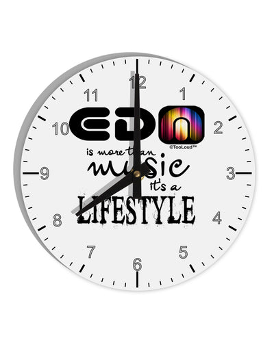 EDM - A Lifestyle 10 InchRound Wall Clock with Numbers-Wall Clock-TooLoud-White-Davson Sales