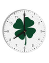Lucky Four Leaf Clover St Patricks Day 10 InchRound Wall Clock with Numbers-Wall Clock-TooLoud-White-Davson Sales