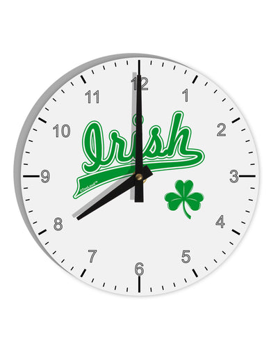 Irish Jersey 10 InchRound Wall Clock with Numbers-Wall Clock-TooLoud-White-Davson Sales