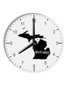 Michigan - United States Shape 10 InchRound Wall Clock with Numbers-Wall Clock-TooLoud-White-Davson Sales