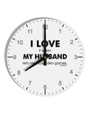 I Love My Husband Videogames 10 InchRound Wall Clock with Numbers-Wall Clock-TooLoud-White-Davson Sales