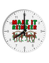 Make It Reindeer 10 InchRound Wall Clock with Numbers-Wall Clock-TooLoud-White-Davson Sales