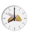 Positive Life - Fortune Cookie 10 InchRound Wall Clock with Numbers-Wall Clock-TooLoud-White-Davson Sales