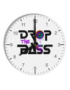 Drop The Bass - Drips Speaker 10 InchRound Wall Clock with Numbers-Wall Clock-TooLoud-White-Davson Sales