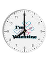 I'm HER Valentine 10 InchRound Wall Clock with Numbers-Wall Clock-TooLoud-White-Davson Sales