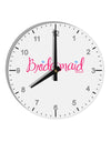 Bridesmaid Design - Diamonds - Color 10 InchRound Wall Clock with Numbers-Wall Clock-TooLoud-White-Davson Sales