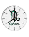 Capricorn Symbol 10 InchRound Wall Clock with Numbers-Wall Clock-TooLoud-White-Davson Sales