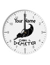 Personalized Cabin 4 Demeter 10 InchRound Wall Clock with Numbers-Wall Clock-TooLoud-White-Davson Sales