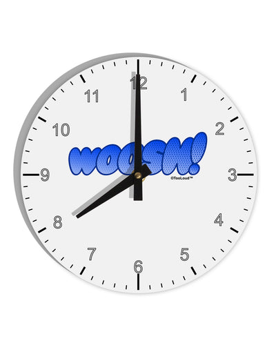 Onomatopoeia WOOSH 10 InchRound Wall Clock with Numbers-Wall Clock-TooLoud-White-Davson Sales