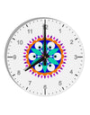 Evil Eye Protection Mandala 10 InchRound Wall Clock with Numbers by TooLoud-Wall Clock-TooLoud-White-Davson Sales