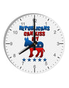 Republicans Can Kiss My - Democrat 10 InchRound Wall Clock with Numbers-Wall Clock-TooLoud-White-Davson Sales