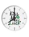 Kiss Me For Luck 10 InchRound Wall Clock with Numbers-Wall Clock-TooLoud-White-Davson Sales