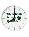 St Patrick is my Homie 10 InchRound Wall Clock with Numbers-Wall Clock-TooLoud-White-Davson Sales