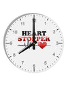 Heart Stopper 10 InchRound Wall Clock with Numbers-Wall Clock-TooLoud-White-Davson Sales