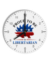 Proud To Be Libertarian 10 InchRound Wall Clock with Numbers-Wall Clock-TooLoud-White-Davson Sales