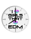 I Heart Girls That Heart EDM 10 InchRound Wall Clock with Numbers-Wall Clock-TooLoud-White-Davson Sales