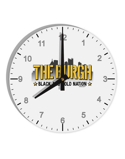 The Burgh 10 InchRound Wall Clock with Numbers-Wall Clock-TooLoud-White-Davson Sales