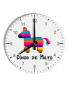 Colorful Pinata Design - Cinco de Mayo 10 InchRound Wall Clock with Numbers by TooLoud-Wall Clock-TooLoud-White-Davson Sales