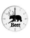 Beer Animal 10 InchRound Wall Clock with Numbers-Wall Clock-TooLoud-White-Davson Sales