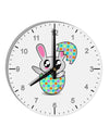 Bunny Hatching From Egg 10 InchRound Wall Clock with Numbers-Wall Clock-TooLoud-White-Davson Sales