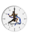 Aquarius Color Illustration 10 InchRound Wall Clock with Numbers-Wall Clock-TooLoud-White-Davson Sales