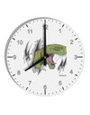 Green Dinosaur Breaking Free 10 InchRound Wall Clock with Numbers by TooLoud-Wall Clock-TooLoud-White-Davson Sales