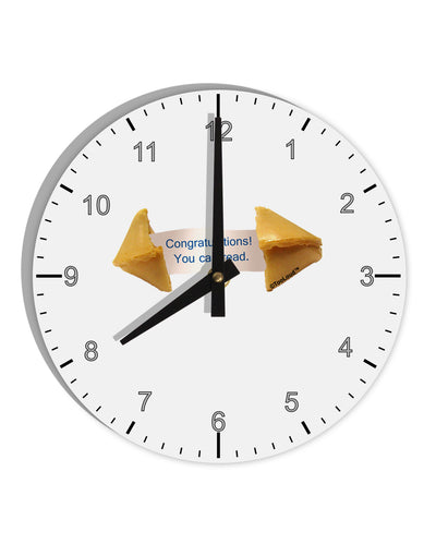 Sarcastic Fortune Cookie 10 InchRound Wall Clock with Numbers-Wall Clock-TooLoud-White-Davson Sales