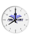 Cool Ghoul 10 InchRound Wall Clock with Numbers-Wall Clock-TooLoud-White-Davson Sales