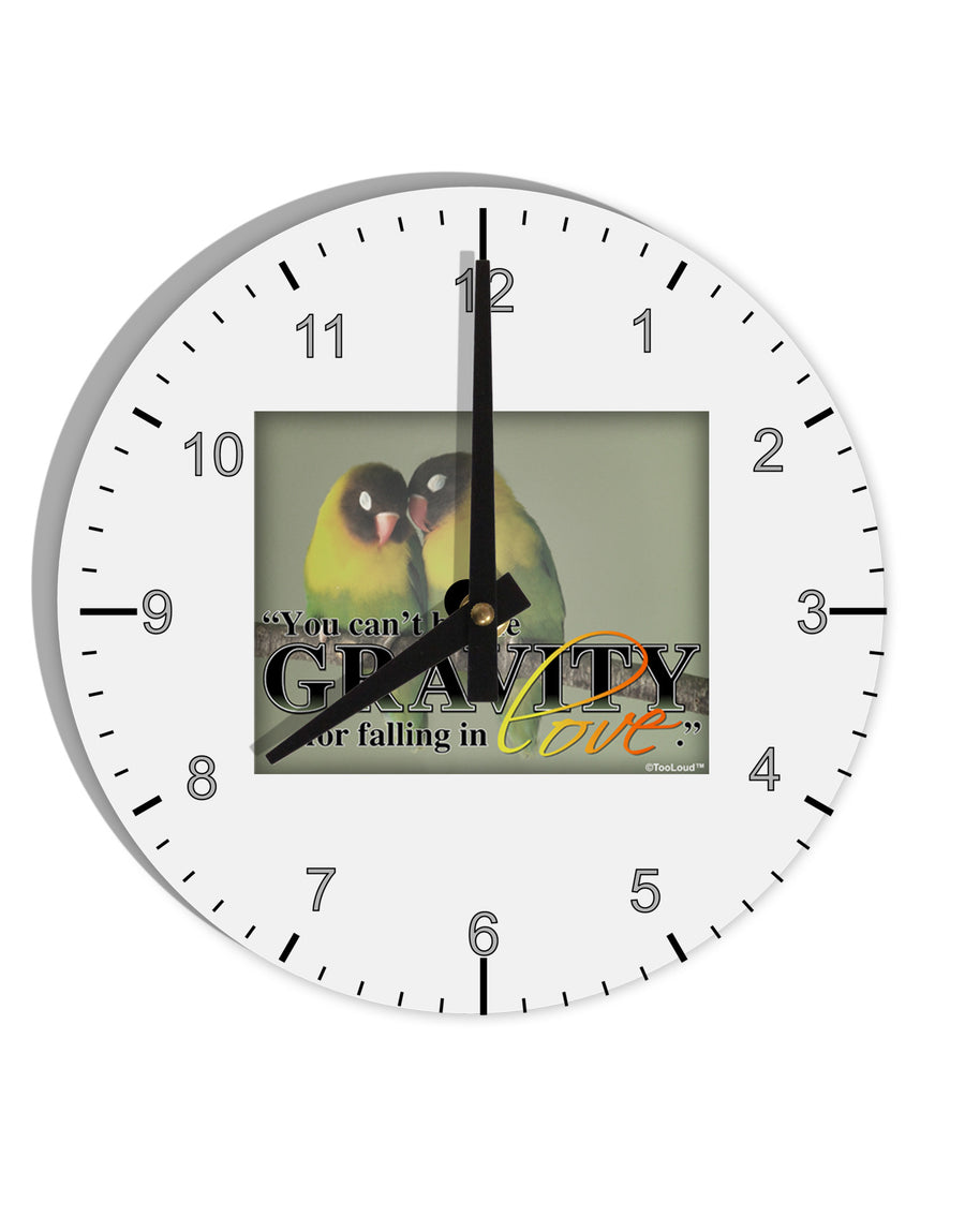 Can't Blame Gravity 10 InchRound Wall Clock with Numbers-Wall Clock-TooLoud-White-Davson Sales