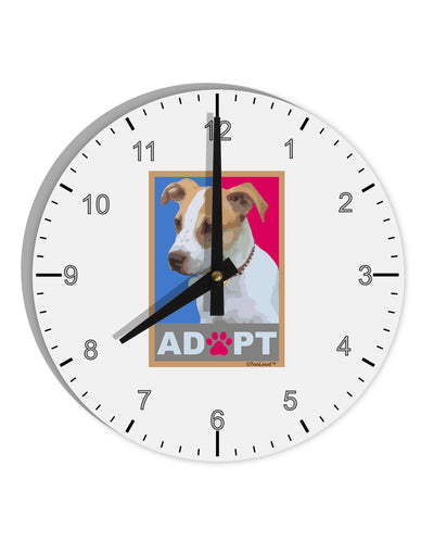 Adopt Cute Puppy Cat Adoption 10 InchRound Wall Clock with Numbers-Wall Clock-TooLoud-White-Davson Sales