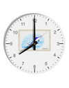 Swordfish Watercolor 10 InchRound Wall Clock with Numbers-Wall Clock-TooLoud-White-Davson Sales